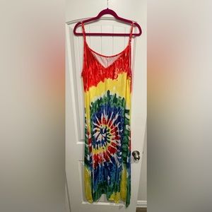 Fun Tie Dye Maxi Dress! Never worn!